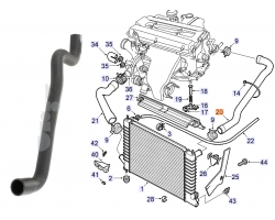 Kühlerschlauch oben SAAB 9-5 I '98-01
