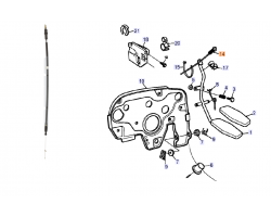 Gaszug Seilzug Seil Motorsteuerung SAAB 900 II 1994-1998 / 9-3 I 1998-2003, für 4-Zylinder Benziner, für linksgelenkte Fahrzeuge (LHD), Original-Ersatzteil - OE Nr. 4444121