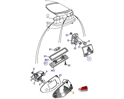 Combination Taillight Tail Lamp Tail Light Outer Left Genuine SAAB 900 II 3-Door / 5-Door 1994-1998