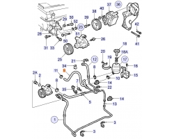 Hydraulic Hose Steering System / Power Steering Hose SAAB 900 II 1994-1998 / 9-3 I 1998-2003 For RHD only!