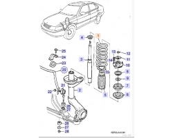 Feder / Fahrwerksfeder für SAAB 900 II 1994-1998