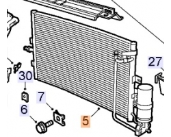 AC-cooler / condenser SAAB 9-5 I ´98-01 