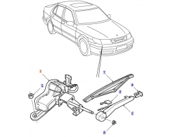 Wischermotor Beifahrerseite / Elektromotor Scheinwerferreinigung rechts SAAB 9-5 I 1998-2001, Original-Ersatzteil - OE Nr. 4560702