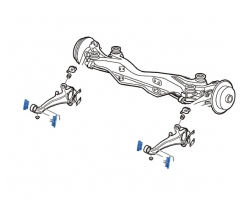 Bushing Kit / Poly Bushings Set , for Control Arms Rear Axle SAAB 9-5 I 1998-2010, Polyurethan / PE