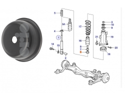 Scheibe, Stoßdämpferbefestigung Hinterachse oben SAAB 9-5 I 1998-2010 Original-Ersatzteil - OE Nr. 4569588
