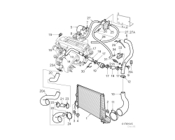 Ladeluftkühler / Kühler / Intercooler Original SAAB 9-5 I 2.0 turbo 2.3 turbo B205 B235 B205E B205L B235E B235L B235R 1998-2010