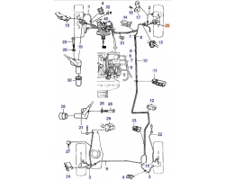 ABS Sensor / Raddrehzahl Vorderachse rechts / Geber / ABS-Sensor / Geschwindigkeitssensor vorne rechts SAAB 9000 1996-1998