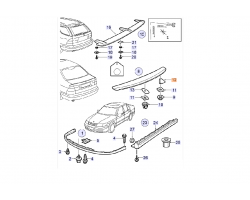 Dichtung, Spoiler, Schwellerverbreiterung SAAB 9-5 I '98-10 Original-Ersatzteil