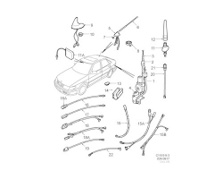ANTENNENKABEL für SAAB, Original-Ersatzteil - OE Nr. 4713681