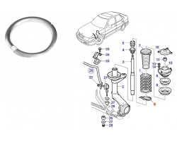 Beilegscheibe Federteller Vorderachse unten SAAB 9-3 I 1998-2003