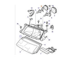 Abdeckhaube, Scheinwerfer SAAB 9-5 I '98-01 Original-Ersatzteil