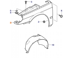 Kotflügel vorne links SAAB 9-5 I 1998-2001, Original-Ersatzteil - OE Nr. 4826012