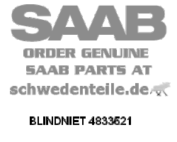 BLIND RIVET for SAAB, Genuine Part - Part #. 4833521