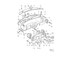 Air Outlet / Ventilation Nozzles Dashboard right side Genuine SAAB 9-3 I ´98-03