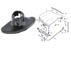 Clip Seal Strip, Bonnet Genuine SAAB 9-3 I '98-03 / 9-5 I 98-10 Fitting position: Front