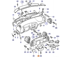 Abdeckung Lenksäule unten SAAB 9-3 I 1998-2003, für Linkslenker / LHD, Original-Ersatzteil - OE Nr. 4888681