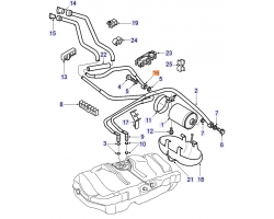 Benzinleitung Kraftstoffleitung SAAB 9-5 I 2.0 turbo 2.3 turbo B205 B235 bis Fahrgestellnummer -53510415 ab Fahrgestellnummer W3051714, Original-Ersatzteil - OE Nr. 4899613