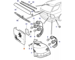 Heckleuchte Hecklicht Rückleuchte Rücklicht innen rechts SAAB 9-5 I Kombi 1999-2001, Original-Ersatzteil - OE Nr. 4914644