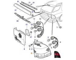 Combination Taillight Tail Lamp Tail Light Outer Right Genuine SAAB 9-5 I Combi / Wagon 1999-2001
