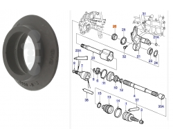 Dichtung, Zwischenlager Antriebswelle SAAB 9-3 I 1998-2003, Einbauposition: Rechts