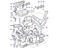 Schalldämpfer / Mittelschalldämpfer SAAB 900 II 1994-1998 / SAAB 9-3 I 1998-2003 , passend für alle Motorisierungen