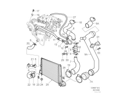 Intercooler Hose Air Hose Air Duct SAAB 9-5 I 3.0 V6 turbo B308E, Genuine Part - Part #. 4967840 (replaces 4728804)