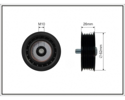 Guide Pulley Idler Pulley V-ribbed Belt SAAB 9-3 I 4-Cylinder Petrol VIN #X2028401- onwards / X7022779- onwards 9-5 I 2.0 turbo 2.3 turbo B205 B235 VIN # X03022044-