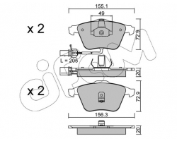 Brake Pad Set Front Axle for AUDI  A6 / A6 Allroad