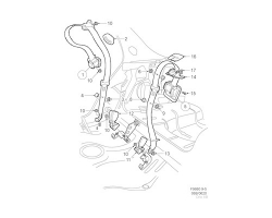 Abdeckung, Gurt beige hinten links Original SAAB 9-5 I Kombi ´98-05