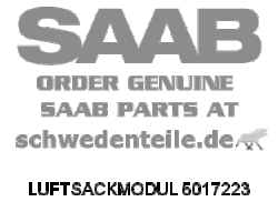 AIRBAG MODULE for SAAB, Genuine Part - Part #. 5017223