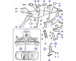 Klemme Klammer Klip Verkleidung Dachhimmel Seitenverkleidung SAAB 9-3 I 1998-2003, Original-Ersatzteil - OE Nr. 5027644