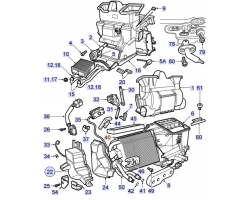 Verdampfer Kondenser Evaporator SAAB 900 II / 9-3 I, nur für RECHTSLENKER / RHD, Original-Ersatzteil - OE Nr. 5047949