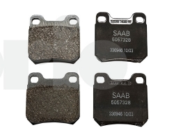 Rear brake pads set / brake pads set rear axle SAAB 9-5 I ´98-99 Genuine Parts