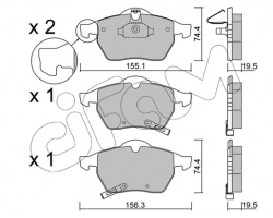 Bremsbeläge vorne (Satz) SAAB 900 II 1997-1998 / 9-3 I 1998-2003 / 9-5 I 1998-1999