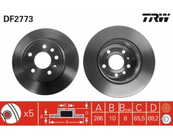 Brake Disc Kit rear Axle / Brake Dics Kit rear SAAB 9-3 I 1999-2003 / 9-5 I 1999-2010