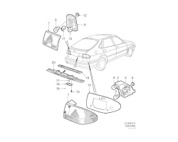 Diffusing Lens Sign Lamp SAAB 9-3 I Convertible ´98-03, Genuine Part - Part #. 5111927