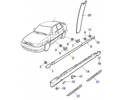 ZIERLEISTE für SAAB, Original-Ersatzteil - OE Nr. 5123336