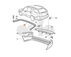 SPOILER für SAAB, Original-Ersatzteil - OE Nr. 5143359