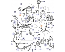 Saugschlauch Lenksystem Servolenkung SAAB 9-5 I 3.0 V6 turbo B308E, Original-Ersatzteil - OE Nr. 5174628