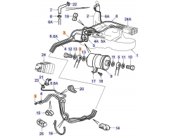 Benzinleitung Kraftstoffleitung SAAB 9-3 I 2.0 turbo B205 2000-2003 2.3 turbo Viggen B235R, Original-Ersatzteil - OE Nr. 5195912