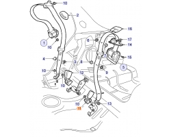 Lock Buckle Seat Belt Rear Seats left SAAB 9-5 I Wagon / 5D 1999-2001, Genuine Part - Part #. 5205455, 4717849