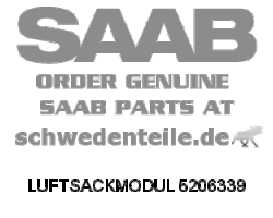 AIRBAG MODULE for SAAB, Genuine Part - Part #. 5206339