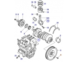 Screw Flywheel SAAB 9-5 I 3.0 TiD D308L, Genuine Part - Part #. 5256110