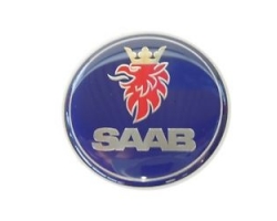 SAAB-Emblem Heck / Kofferraumklappe SAAB 9-3 l Cabriolet 1998-2003 , Durchmesser: 67 mm , Lieferumfang: Mit Klebepad