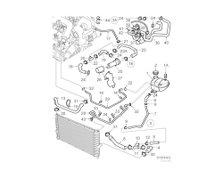 Coolant Hose SAAB 9-5 I 3.0 TiD D308L, Genuine Part - Part #. 5320635