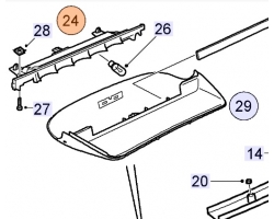 Lampenträger für Zusatzbremsleuchte / 3.Bremsleuchte / Drittes Bremslicht Heck Original SAAB 9-5 I 4-türer ´98-10