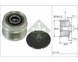 Riemenscheibe für Lichtmaschine Generatorfreilauf 5 Rippen VOLVO C30 / C70 II / S40 II / V50 / FORD Focus