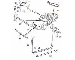 Dichtung, Kofferraum- /  Laderaumklappe SAAB 900 II 1994-1998 / 9-3 I 1998-2003, Für Cabrio / Cabriolet, Originalteil 5362769 (ersetzt 4370227, 4767489, 5112373