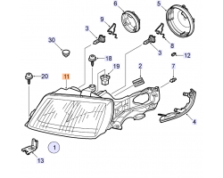 Headlamp Headlight Housing left Halogen / Xenon SAAB 9-5 I 2002-2005 Genuine Part - Part #. 5408513