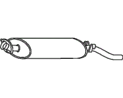 Endschalldämpfer Schalldämpfer Auspuff für SAAB 9000